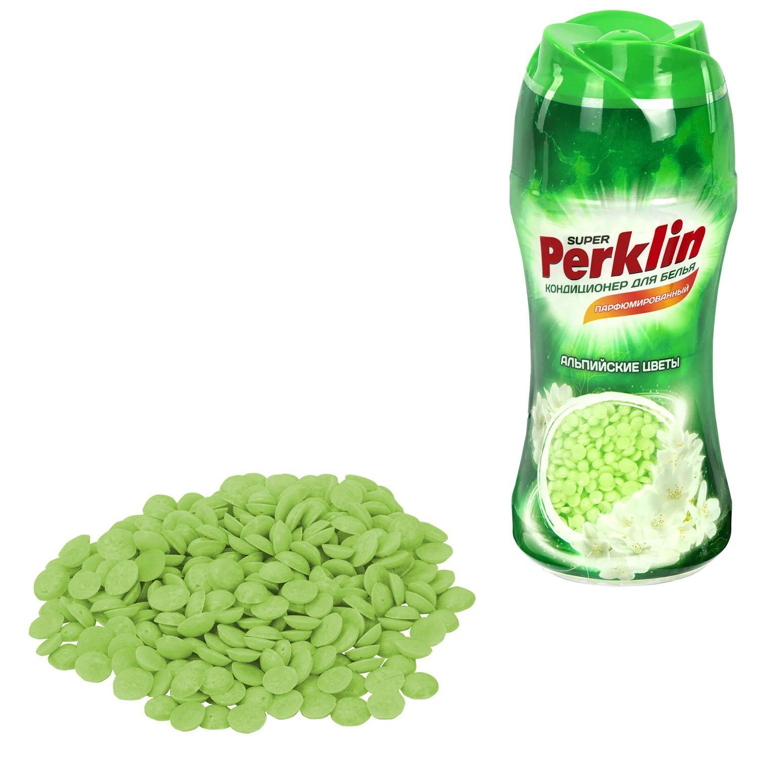 Кондиционер для белья парфюмированный PERKLIN SUPER "Альпийские цветы",  250 г